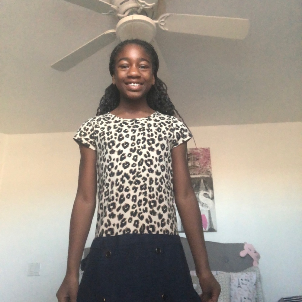 Navy Blue Leopard Dress